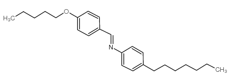 p-pentyloxybenzylidene p-heptylaniline structure