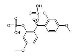 [5-methoxy-2-(4-methoxy-2-sulfooxybenzoyl)phenyl] hydrogen sulfate Structure