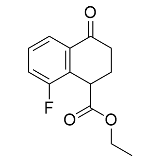 Ethyl8-fluoro-4-oxo-1,2,3,4-tetrahydronaphthalene-1-carboxylate Structure