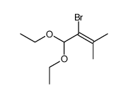 2-bromo-3-methyl-crotonaldehyde diethylacetal Structure