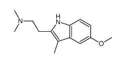 2-(5-methoxy-3-methyl-1H-indol-2-yl)-N,N-dimethylethanamine结构式