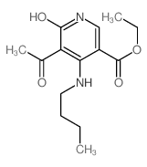 ethyl 5-acetyl-4-butylamino-6-oxo-1H-pyridine-3-carboxylate结构式