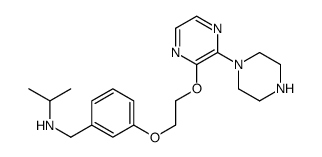 2-(1-哌嗪基)-3-[2-[3-[(异丙基氨基)甲基]苯氧基]乙氧基]吡嗪结构式