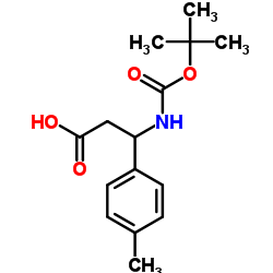Boc-(R)-3-Amino-3-(4-methylphenyl)propionic acid Structure