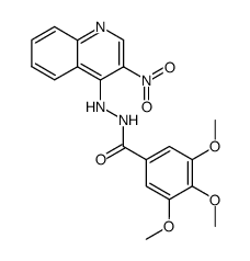 3,4,5-Trimethoxy-benzoic acid N'-(3-nitro-quinolin-4-yl)-hydrazide Structure