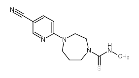 4-(5-cyanopyridin-2-yl)-n-methyl-1,4-diazepane-1-carbothioamide structure