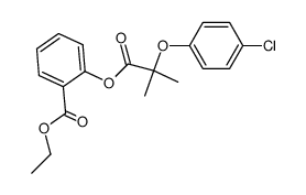 2-[2-(4-Chloro-phenoxy)-2-methyl-propionyloxy]-benzoic acid ethyl ester结构式