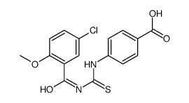 4-[[[(5-CHLORO-2-METHOXYBENZOYL)AMINO]THIOXOMETHYL]AMINO]-BENZOIC ACID结构式