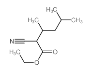 ethyl 2-cyano-3,5-dimethyl-hexanoate结构式