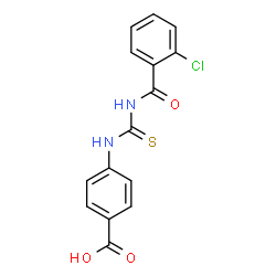 4-[[[(2-CHLOROBENZOYL)AMINO]THIOXOMETHYL]AMINO]-BENZOIC ACID结构式