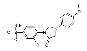 3-chloro-4-[3-(4-methoxyphenyl)-5-oxoimidazolidin-1-yl]benzenesulfonamide结构式