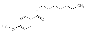 Benzoic acid,4-methoxy-, heptyl ester Structure