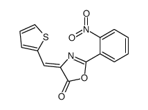 2-(2-nitrophenyl)-4-(thiophen-2-ylmethylidene)-1,3-oxazol-5-one Structure