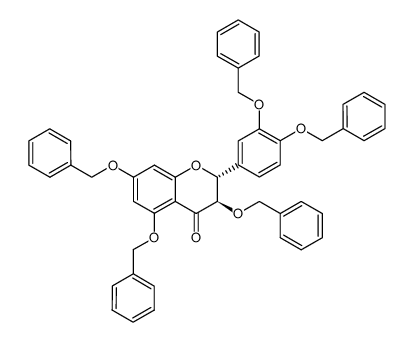 (+)-3',4',3,5,7-penta-O-benzyltaxifolin Structure