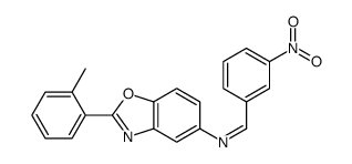 N-[2-(2-methylphenyl)-1,3-benzoxazol-5-yl]-1-(3-nitrophenyl)methanimine Structure