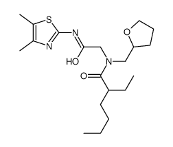 N-[2-[(4,5-dimethyl-1,3-thiazol-2-yl)amino]-2-oxoethyl]-2-ethyl-N-(oxolan-2-ylmethyl)hexanamide Structure