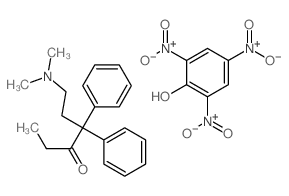 6-(dimethylamino)-4,4-diphenylhexan-3-one compound with picric acid (1:1) Structure
