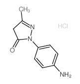 2-(4-aminophenyl)-2,4-dihydro-5-methyl-3H-pyrazol-3-one monohydrochloride structure