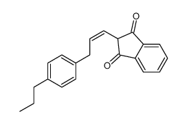 2-[3-(4-propylphenyl)prop-1-enyl]indene-1,3-dione Structure