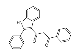 1-phenyl-3-(2-phenyl-1H-indol-3-yl)propane-1,3-dione Structure