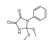 2,2-bis(methylsulfanyl)-1-phenylimidazolidine-4,5-dione Structure