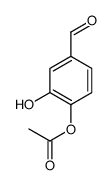 Benzaldehyde, 4-(acetyloxy)-3-hydroxy- (9CI) Structure