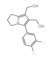 [3-(3,4-dichlorophenyl)-2-(hydroxymethyl)-6,7-dihydro-5H-pyrrolizin-1-yl]methanol结构式