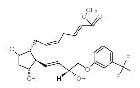 methyl (2Z,5Z)-7-[(2R)-3,5-dihydroxy-2-[(E,3R)-3-hydroxy-4-[3-(trifluoromethyl)phenoxy]but-1-enyl]cyclopentyl]hepta-2,5-dienoate Structure