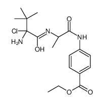 ethyl 4-[[(2S)-2-[[(2R)-2-amino-2-chloro-3,3-dimethylbutanoyl]amino]propanoyl]amino]benzoate Structure