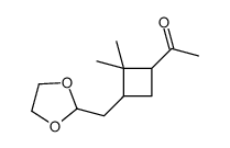 1-[3-(1,3-dioxolan-2-ylmethyl)-2,2-dimethylcyclobutyl]ethanone结构式