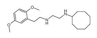 N'-cyclooctyl-N-[2-(2,5-dimethoxyphenyl)ethyl]ethane-1,2-diamine结构式