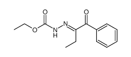 ethyl 2-(1-oxo-1-phenylbutan-2-ylidene)hydrazine-1-carboxylate Structure