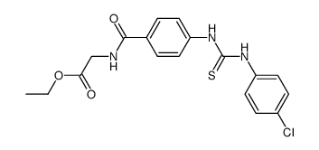 {4-[3-(4-Chloro-phenyl)-thioureido]-benzoylamino}-acetic acid ethyl ester Structure