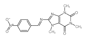 1H-Purine-2,6-dione,3,7-dihydro-1,3,7-trimethyl-8-[[(4-nitrophenyl)methylene]amino]-结构式