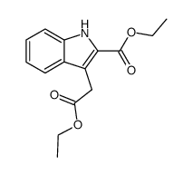 2-Ethoxycarbonyl-1H-indol-3-essigsaeureethylester结构式