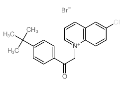Quinolinium,6-chloro-1-[2-[4-(1,1-dimethylethyl)phenyl]-2-oxoethyl]-, bromide (1:1)结构式