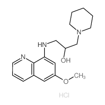1-[(6-methoxyquinolin-8-yl)amino]-3-(1-piperidyl)propan-2-ol结构式
