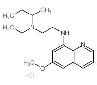 1,2-Ethanediamine,N1-ethyl-N2-(6-methoxy-8-quinolinyl)-N1-(1-methylpropyl)-, hydrochloride (1:2) structure