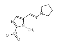 1-Pyrrolidinamine,N-[(1-methyl-2-nitro-1H-imidazol-5-yl)methylene]- structure