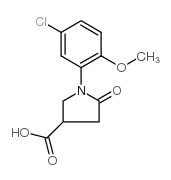 1-(5-氯-2-甲氧基苯基)-5-氧代-3-吡咯烷羧酸结构式