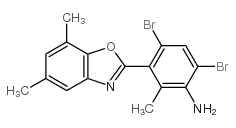 4,6-dibromo-3-(5,7-dimethyl-1,3-benzoxazol-2-yl)-2-methylaniline结构式