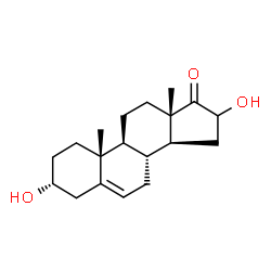 (3a)-3,16-dihydroxy-Androst-5-en-17-one结构式