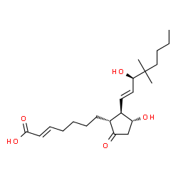 16,16-dimethyl-delta2-prostaglandin E1结构式