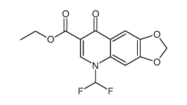 1-Difluoromethyl-6,7-methylenedioxy-1,4-dihydro-4-oxo-3-quinolinecarboxylic acid ethyl ester结构式