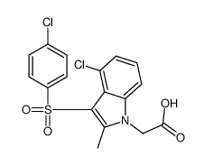 2-[4-chloro-3-(4-chlorophenyl)sulfonyl-2-methylindol-1-yl]acetic acid Structure