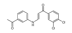 (Z)-3-(3-acetylanilino)-1-(3,4-dichlorophenyl)prop-2-en-1-one Structure