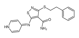 3-(2-phenylethylsulfanyl)-5-(pyridin-4-ylamino)-1,2-thiazole-4-carboxamide Structure