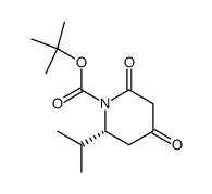 tert-butyl (2S)-2-isopropyl-4,6-dioxo-1-piperidinecarboxylate结构式