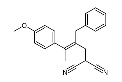 2-[2-benzyl-3-(4-methoxyphenyl)but-2-enyl]propanedinitrile Structure