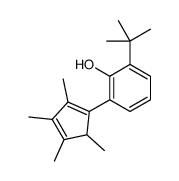 2-tert-butyl-6-(2,3,4,5-tetramethylcyclopenta-1,3-dien-1-yl)phenol结构式